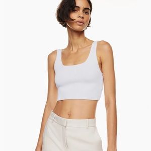 Babaton sculpt knit square neck cropped tank